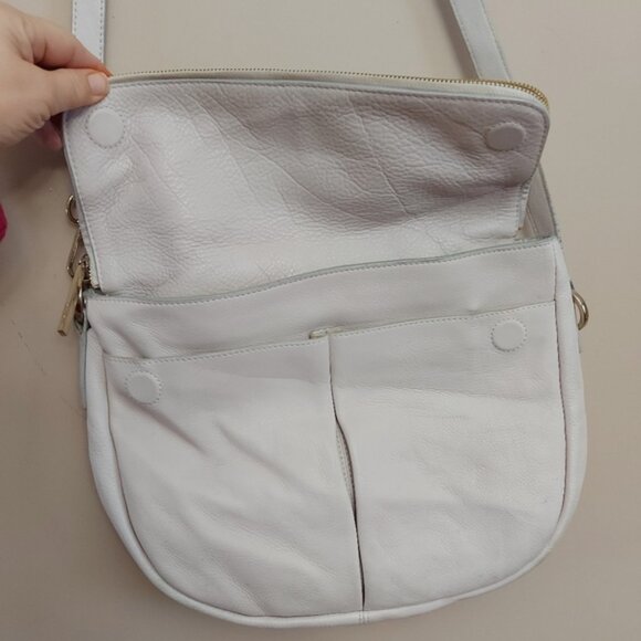 Whistles leather cream crossbody bag - Picture 5 of 13